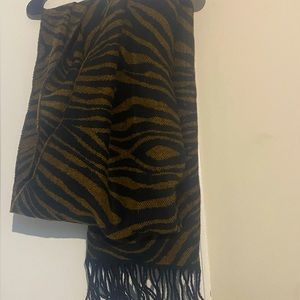 A New Day Brown Zebra Oversized Scarf